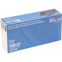 Gants jetables de calibre m&eacute;dical r&eacute;sistants &agrave; la perforation, Moyen, Nitrile, 5 mils, Sans poudre, Noir, Classe 2 Pronet Distribution