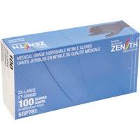 Puncture-Resistant Medical-Grade Disposable Gloves, 2X-Large, Nitrile, 5-mil, Powder-Free, Black, Class 2 Pronet Distribution