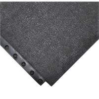 Tapis antifatigue 24/Seven Locksafe, Lisse, 3' x 3' x 5/8", Noir, Caoutchouc naturel Pronet Distribution