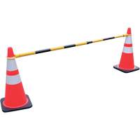 Retractable Cone Bar, 7'2" Extended Length, Black/Yellow Pronet Distribution