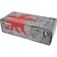 Gants jetables NitriShield Stealth Extra, Grand, Nitrile, 6 mils, Sans poudre, Noir Pronet Distribution