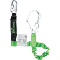 Miller&reg; StretchStop&reg; Shock-Absorbing Lanyard, 6', Scaffold Hook Center, Locking Snap Hook Leg Ends, Polyester Pronet Distribution