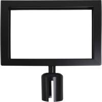 Cadre d'enseigne pour poteau de barri&egrave;re pour le contr&ocirc;le des foules, Noir Pronet Distribution