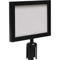 Cadre d'enseigne pour poteau de barri&egrave;re pour le contr&ocirc;le des foules, Noir Pronet Distribution