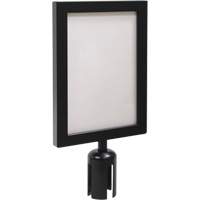 Cadre d'enseigne pour poteau de barri&egrave;re pour le contr&ocirc;le des foules, Noir Pronet Distribution