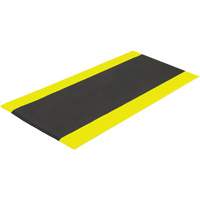 Tapis antifatigue Airsoft, Rugueux, 3' x 5' x 3/8", Noir/Jaune, &eacute;ponge en PVC Pronet Distribution