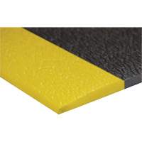 Tapis antifatigue Airsoft, Rugueux, 3' x 5' x 3/8", Noir/Jaune, &eacute;ponge en PVC Pronet Distribution