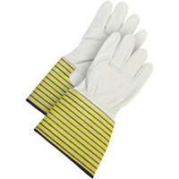 Classic Fitter's Gloves, Large, Grain Cowhide Palm, Fleece Inner Lining Pronet Distribution