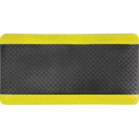 Tapis antifatigue, Losange, 1-2/3' x 3-1/4' x 3/4", Noir/Jaune, Polyur&eacute;thane Pronet Distribution