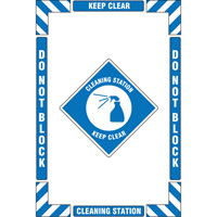 "Cleaning Station" Floor Marking Kit, Adhesive, English with Pictogram Pronet Distribution