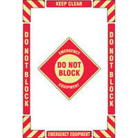 "Emergency Equipment" Floor Marking Kit, Adhesive, English with Pictogram Pronet Distribution