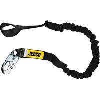 Arc Flash Shock Absorbing Lanyard, 6', Locking Snap Hook Center, Choke-Off Loop Leg Ends, Nylon Pronet Distribution