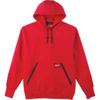 Heavy-Duty Pullover Hoodie, Men's, Small, Red Pronet Distribution