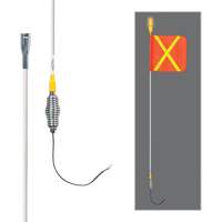 Safety Whip&reg; All-Weather Super-Duty Warning Whips with Constant LED Light, Spring Mount, 5' High, Orange with Reflective Pronet Distribution