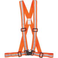 Harnais pour la circulation, Orange haute visibilit&eacute;, Couleur r&eacute;fl&eacute;chissante Argent, Moyen Pronet Distribution
