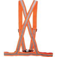 Harnais pour la circulation, Orange haute visibilit&eacute;, Couleur r&eacute;fl&eacute;chissante Argent, Moyen Pronet Distribution