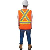 CSA-Compliant High-Visibility Surveyor Vest, High Visibility Orange, 2X-Large, Polyester Pronet Distribution