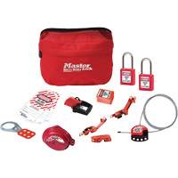 Trousse de cadenassage standard avec cadenas en thermoplastique Zenex, Ensemble &eacute;lectrique/Vanne, 14 composants compris Pronet Distribution