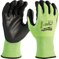 High-Visibility Cut-Resistant Gloves, Size Small, 15 Gauge, Nitrile/Polyurethane Coated, Polyethylene Shell, ANSI/ISEA 105 Level 3 Pronet Distribution