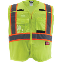 Flagman Safety Vest, High Visibility Lime-Yellow, Medium/Small Pronet Distribution