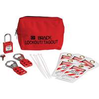 Trousse de cadenassage/&eacute;tiquetage avec cadenas de s&eacute;curit&eacute; en nylon dans une pochette, Ensemble &eacute;lectrique, 14 composants compris Pronet Distribution