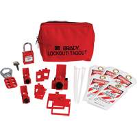 Electrical Lockout Tagout Kit with Nylon Safety Padlock in Pouch, Circuit Breaker Type Pronet Distribution