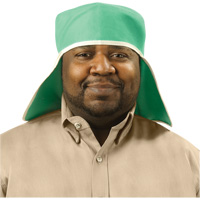 Weldlite Welding Cap With Neck Drape, One Size, Green Pronet Distribution