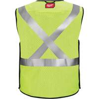 Breakaway Mesh Safety Vest, Black/High Visibility Lime-Yellow, Medium/Small Pronet Distribution