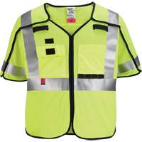 Breakaway Mesh Safety Vest, Black/High Visibility Lime-Yellow, Medium/Small Pronet Distribution