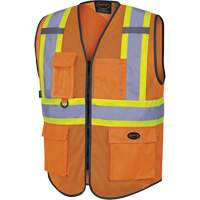 6960 Front Mesh Safety Vest, High Visibility Orange, Medium, Polyester Pronet Distribution