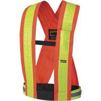 5593 Bretelles de s&eacute;curit&eacute;, Orange haute visibilit&eacute;, Couleur r&eacute;fl&eacute;chissante Jaune, Taille unique Pronet Distribution