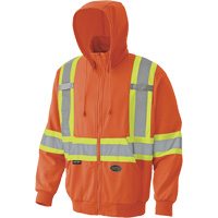 6940 Chandail capuche &agrave; fermeture &eacute;clair, Petit, Orange haute visibilit&eacute; Pronet Distribution