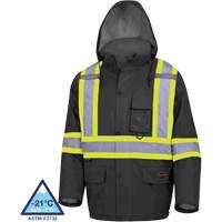 5031BK Manteau de s&eacute;curit&eacute; matelass&eacute; imperm&eacute;able, Noir, Petit Pronet Distribution
