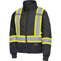 5017 Quilted Freezer Jacket, Polyester, Black, X-Small Pronet Distribution