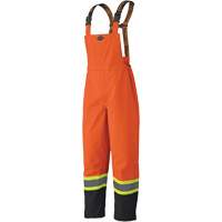 5404 Salopettes imperm&eacute;ables 300D Trilobal antid&eacute;chirure, Polyester, Petit, Noir/Orange haute visibilit&eacute; Pronet Distribution