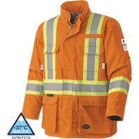 5533 Flame-Resistant Safety Parka, Small, High Visibility Orange, 58 cal/cm² Pronet Distribution