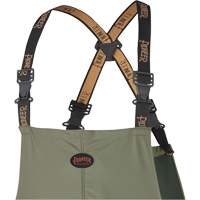 D7020 Dry King&reg; Stretch Bib Pants, X-Small, Polyurethane, Green Pronet Distribution