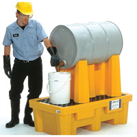 Syst&egrave;me de confinement Ultra-Drum pour 1 baril avec drain, 52" lo x 29" la x 49,5" ha, 750 gal. US Capacit&eacute; Pronet Distribution