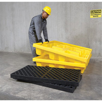 4-Drum Nestable Ultra-Spill Pallet&reg;, 66 US gal. Spill Capacity, 51" x 51" x 10" Pronet Distribution