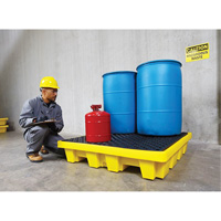 4-Drum Nestable Ultra-Spill Pallet&reg;, 66 US gal. Spill Capacity, 51" x 51" x 10" Pronet Distribution