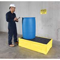 2-Drum Flexible Ultra-Spill Pallet&reg;, 66 US gal. Spill Capacity, 48" x 24" x 14" Pronet Distribution