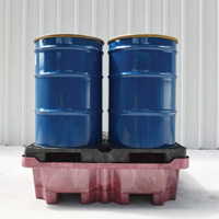 4-Drum Ultra-Spill King&reg; Drum Spill Pallet, 85 US gal. Spill Capacity, 51" x 51" x 17.5" Pronet Distribution