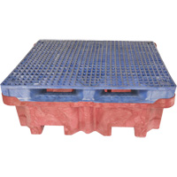 4-Drum Ultra-Spill King&reg; Flat Deck Spill Pallet, 85 US gal. Spill Capacity, 51" x 51" x 17.5" Pronet Distribution