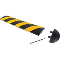 Speed Bump Kit, Rubber, 4' L x 11" W x 2" H Pronet Distribution