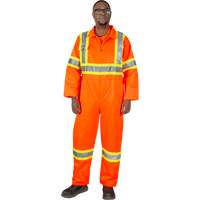 Unlined Safety Coveralls, Large, High Visibility Orange Pronet Distribution