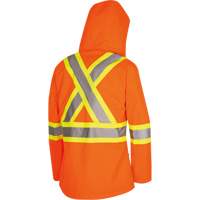 5626W The Rock Women's 300D  Quilted Safety Parka, Polyester/Polyurethane, High Visibility Orange, X-Small Pronet Distribution