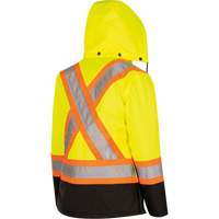 5021BBW Women's  7-in-1 Waterproof Jacket with Hood, Polyester/Polyurethane, High Visibility Lime-Yellow, X-Small Pronet Distribution