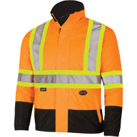 5770 Waterproof Reversible Safety Jacket, Polyester/Polyurethane, High Visibility Orange, Small Pronet Distribution