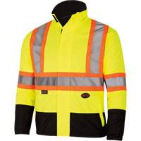 5771 Waterproof Reversible Safety Jacket, Polyester/Polyurethane, High Visibility Lime-Yellow, Small Pronet Distribution