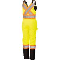 5041BBW Combinaison de s&eacute;curit&eacute; imperm&eacute;able haute visibilit&eacute; pour femmes, Polyester, T-petit, Noir/Jaune lime haute visibilit&eacute; Pronet Distribution